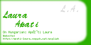 laura apati business card